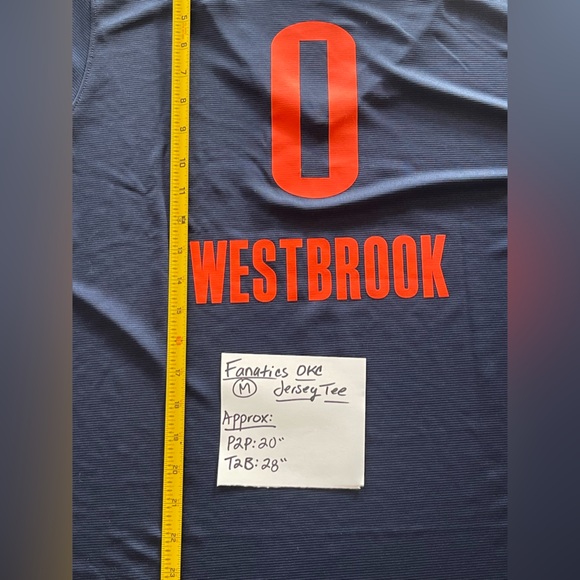 Fanatics OKC Russell Westbrook Jersey Tee - Size Medium - Picture 2 of 16